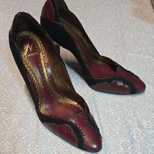 J Vincent Leather And Suede Stillettos